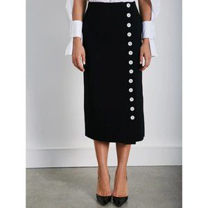 Christopher Esber Button Down Midi Skirt Sz 4